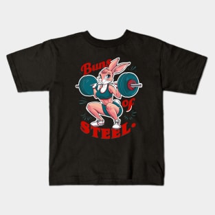 Buns of steel Bunny Kids T-Shirt